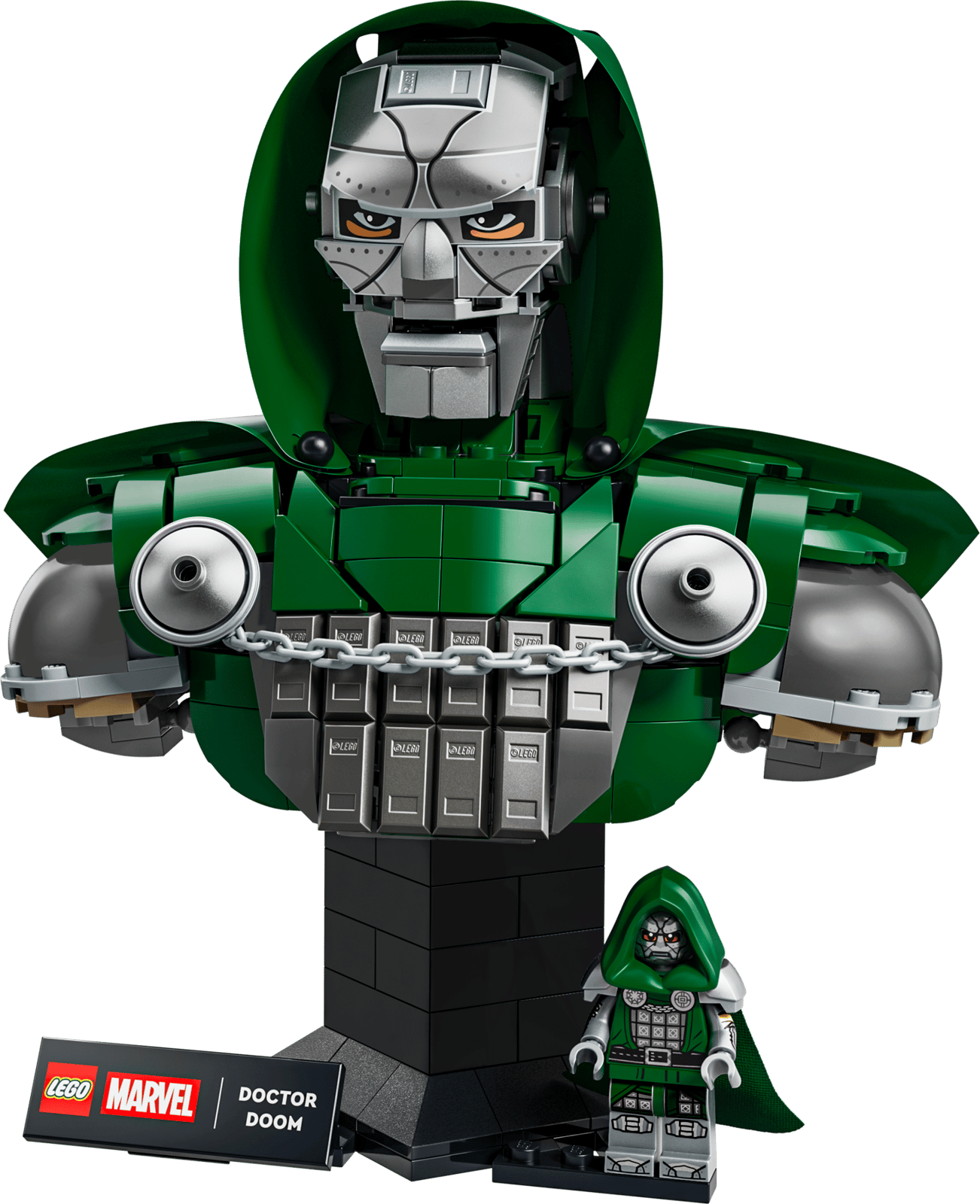 Mô Hình Lắp Ráp LEGO Marvel Mô Hình Bán Thân Doctor Doom #76345