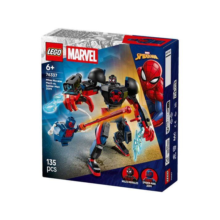 Bộ Mô Hình LEGO SUPERHEROES Miles Morales Mech vs. Spider-Man 2099 #76337
