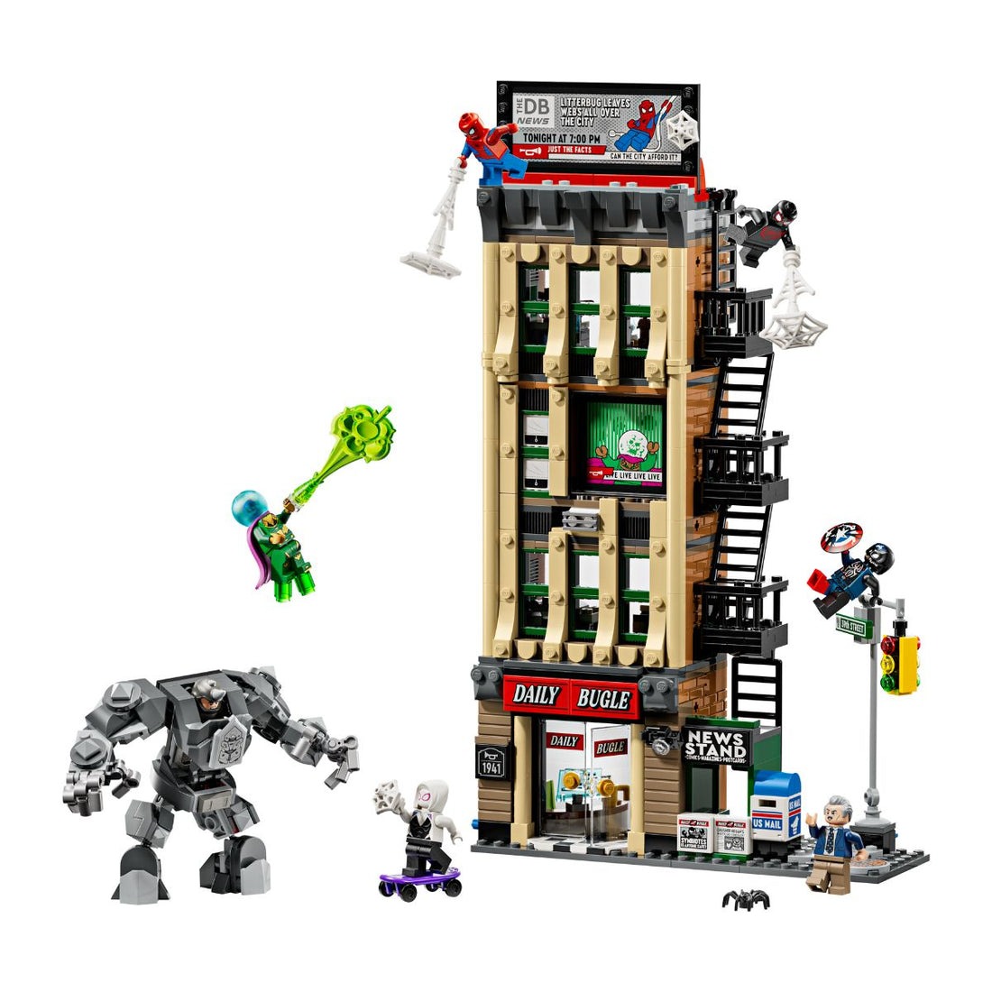 Bộ Mô Hình LEGO SUPERHEROES Spider-Man vs. Mysterio: The Daily Bugle #76342