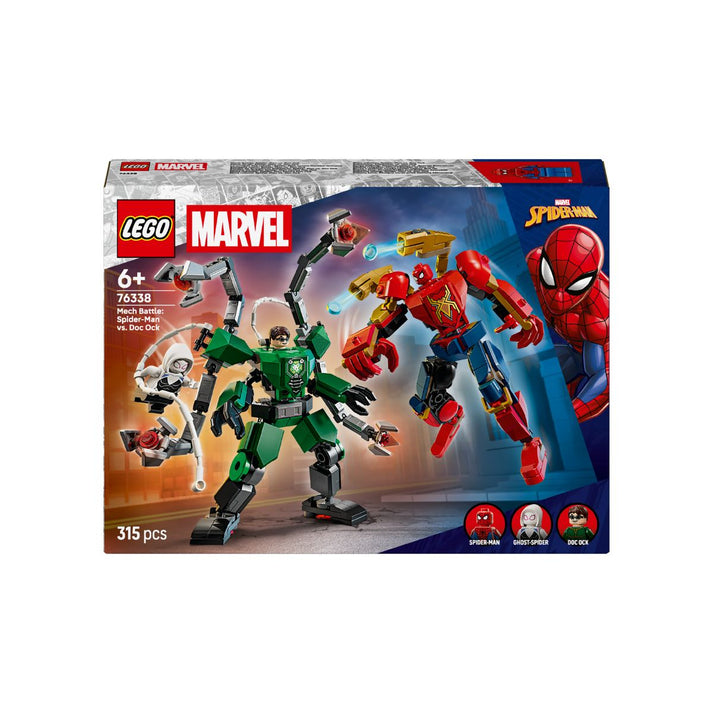Bộ Mô Hình LEGO SUPERHEROES Mech Battle: Spider-Man vs. Doc Ock #76338