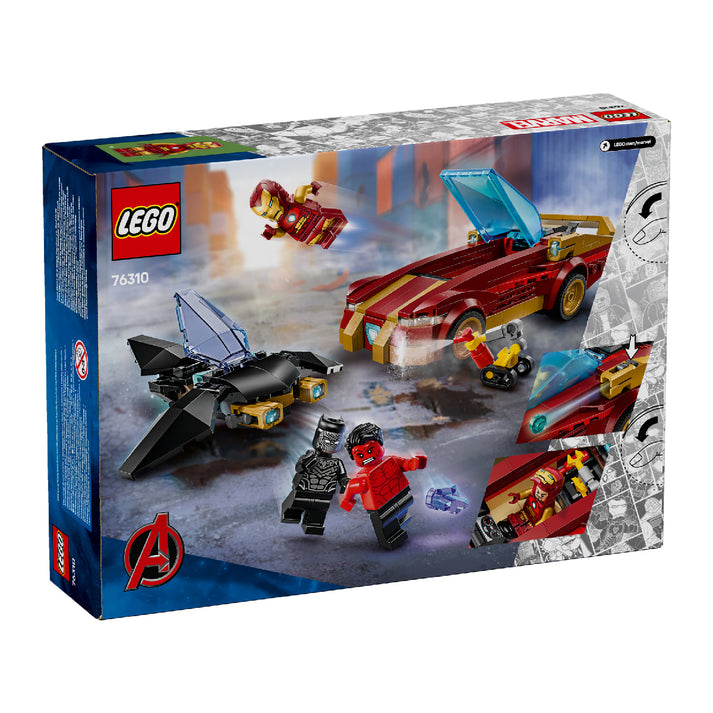 Bộ Mô Hình LEGO SUPERHEROES Xe Iron Man & Black Panther vs. Red Hulk #76310