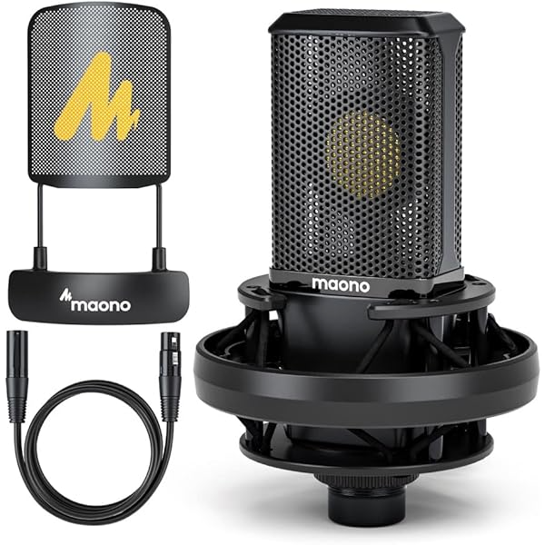 Bộ Mic thu âm MAONO PM500T XLR Studio kèm màng lọc âm