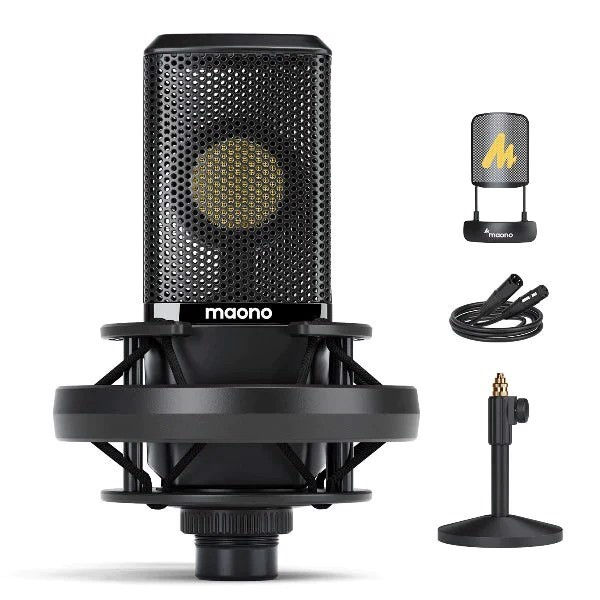 Bộ Mic thu âm MAONO PM500T XLR Studio kèm màng lọc âm