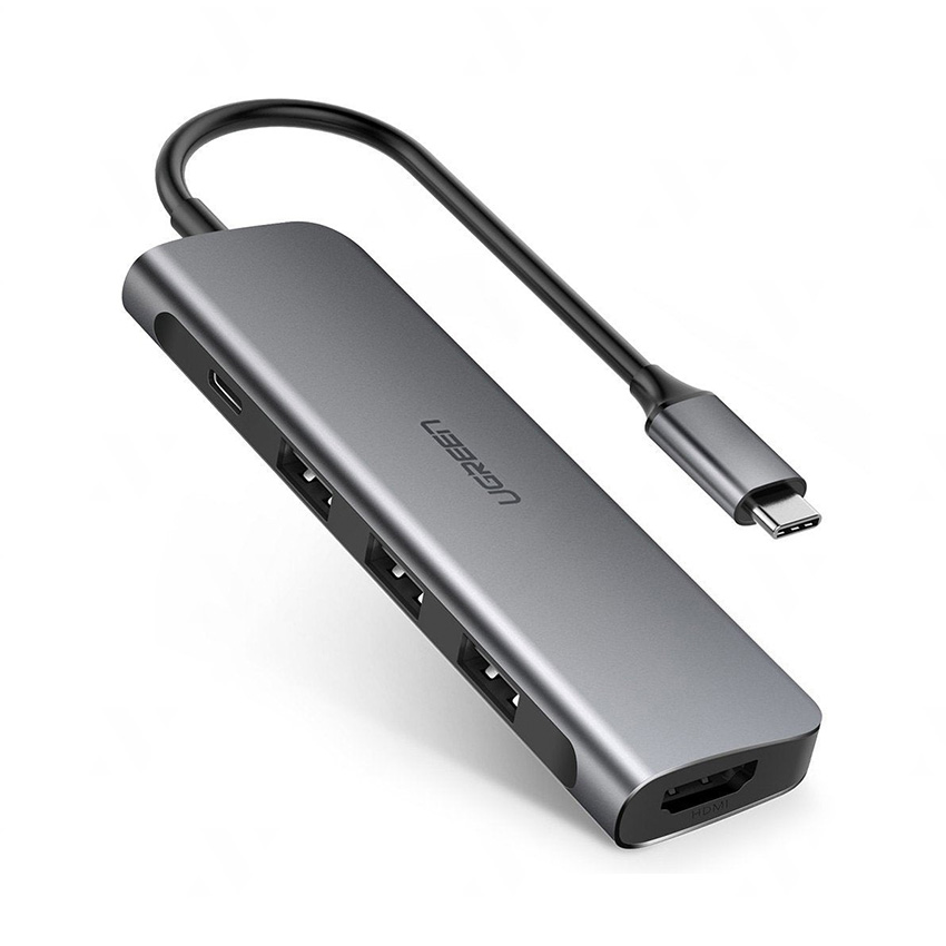 Thiết bị mở rộng USB type-C sang HDMI/ Hub USB 3.0 hỗ trợ sạc cổng USB-C chính hãng Ugreen 50209