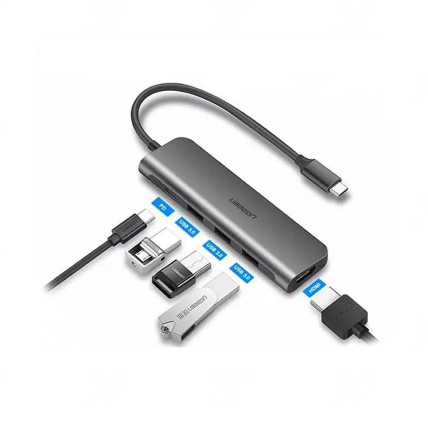 Thiết bị mở rộng USB type-C sang HDMI/ Hub USB 3.0 hỗ trợ sạc cổng USB-C chính hãng Ugreen 50209