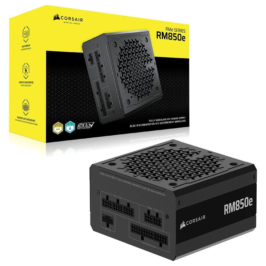 Nguồn máy tính Corsair RM850e ATX 3.1 Cybenetics Gold - Full Modul