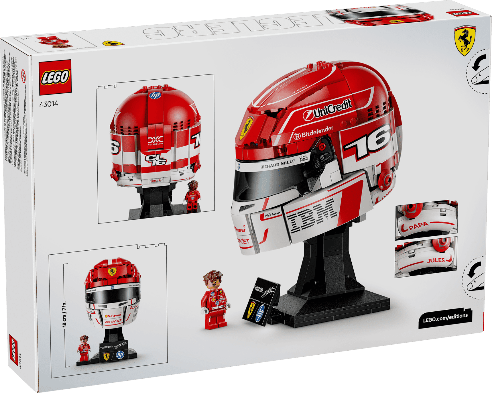 Mô Hình Lắp Ráp Mũ Bảo Hiểm Ferrari HP Charles Leclerc LEGO #43014