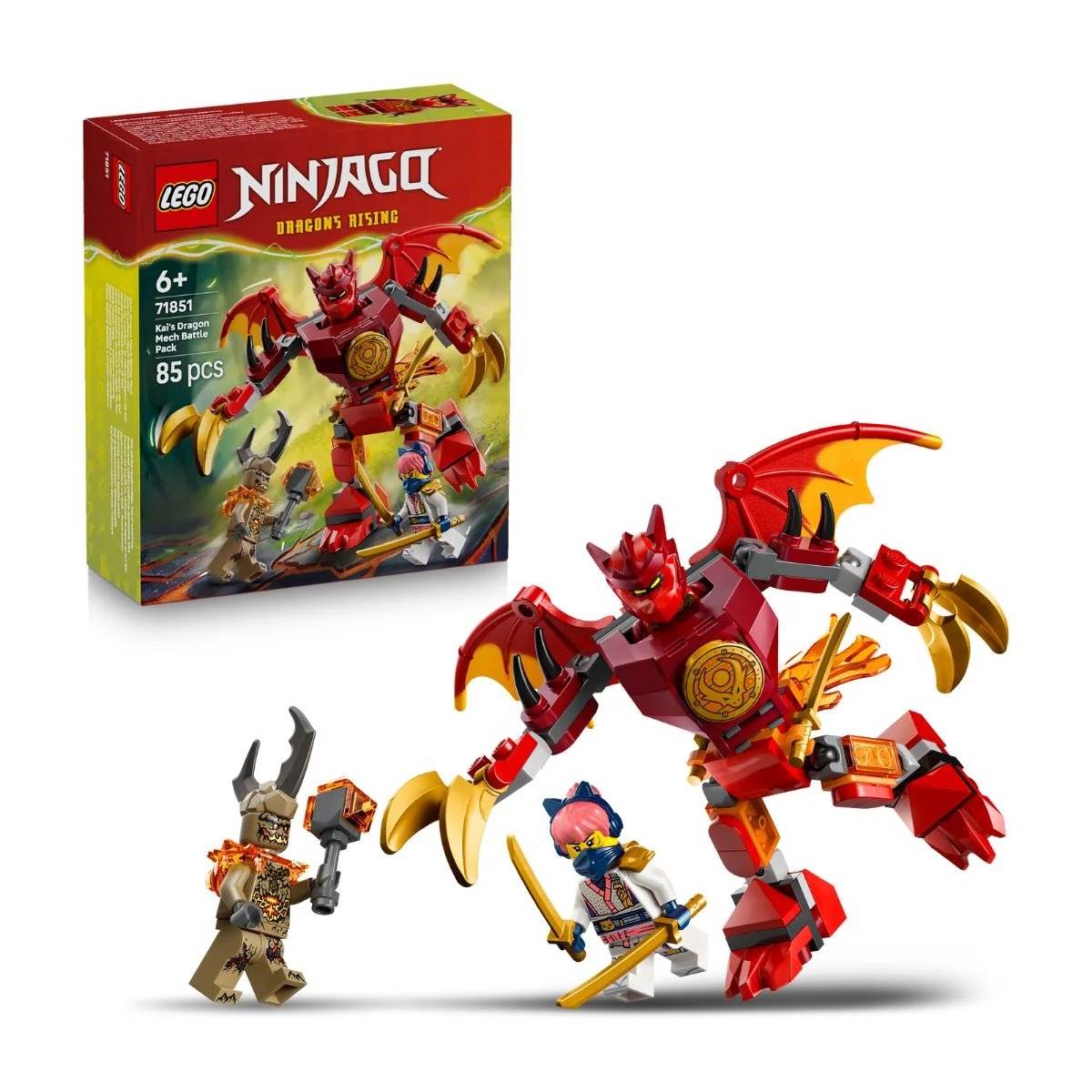 Bộ Mô Hình Bộ Chiến Đấu Chiến Giáp Rồng Của Kai LEGO NINJAGO #71851