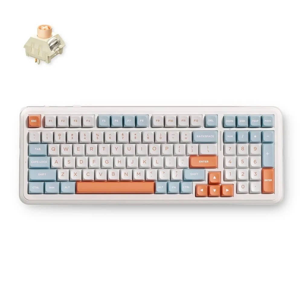 Bàn phím MCHOSE K99 V3 Wireless 3 mode - Icy Creamsicle Switch