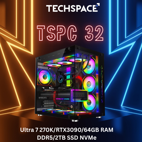 Gaming PC TSPC 32 (Ultra 7 270K/RTX3090 24GB /64GB RAM DDR5/2TB SSD NVMe)