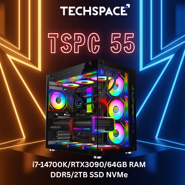 Gaming PC TSPC 55 (i7-14700K/RTX3090/64GB RAM DDR5/2TB SSD NVMe)