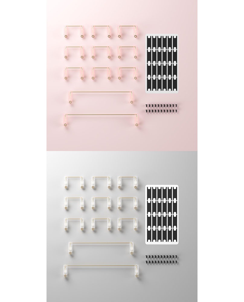 Bộ stab bàn phím cơ AKKO Screw-in Stabilizer – Clear