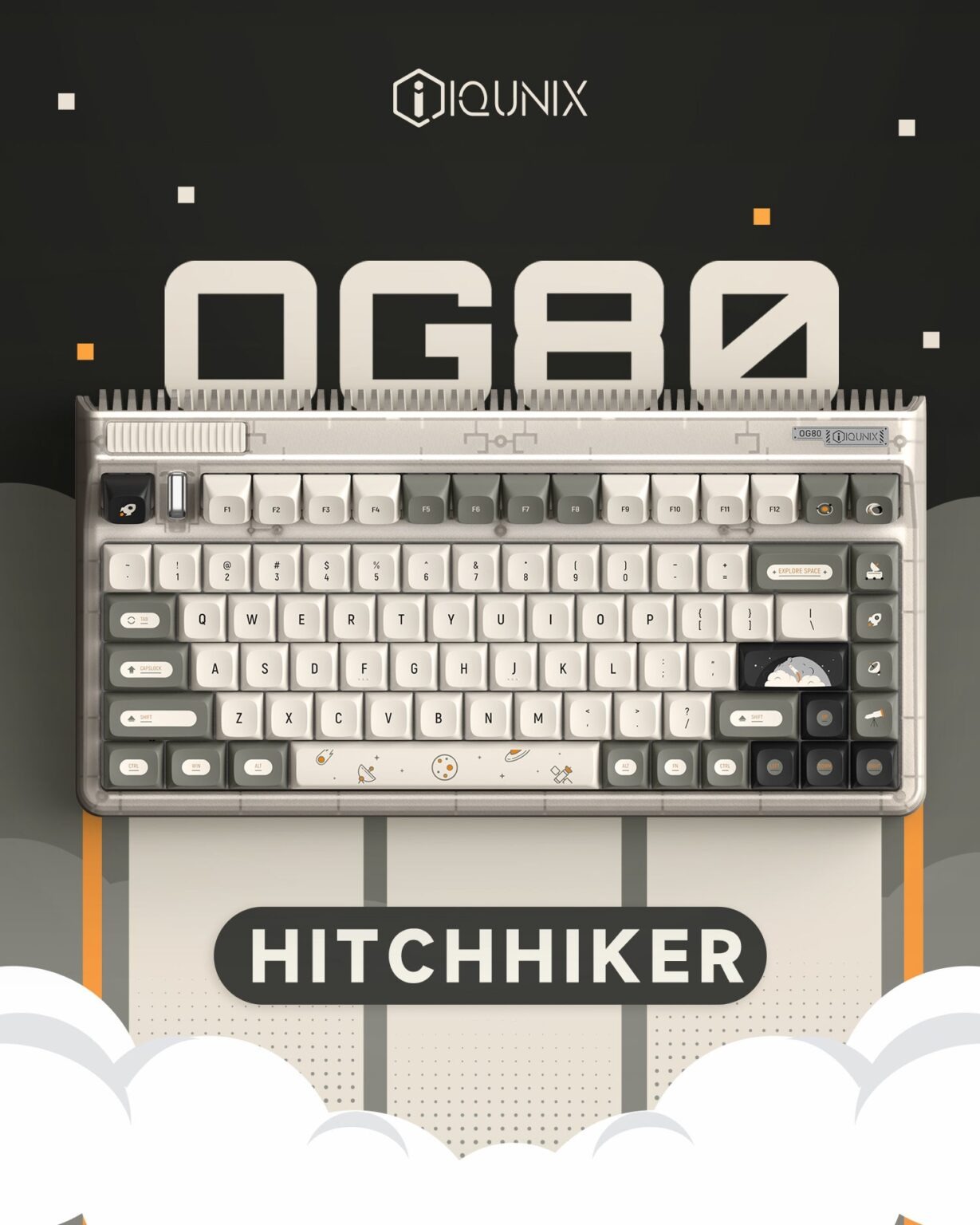 Bàn Phím Cơ IQUNIX OG80 Hitchhiker Wireless