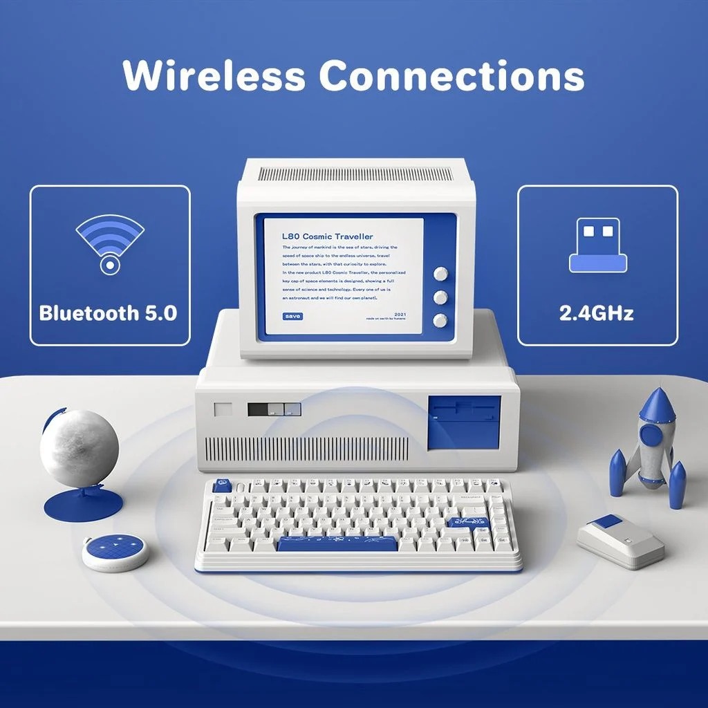 Bàn phím cơ không dây IQUNIX L80 Cosmic RGB Wireless