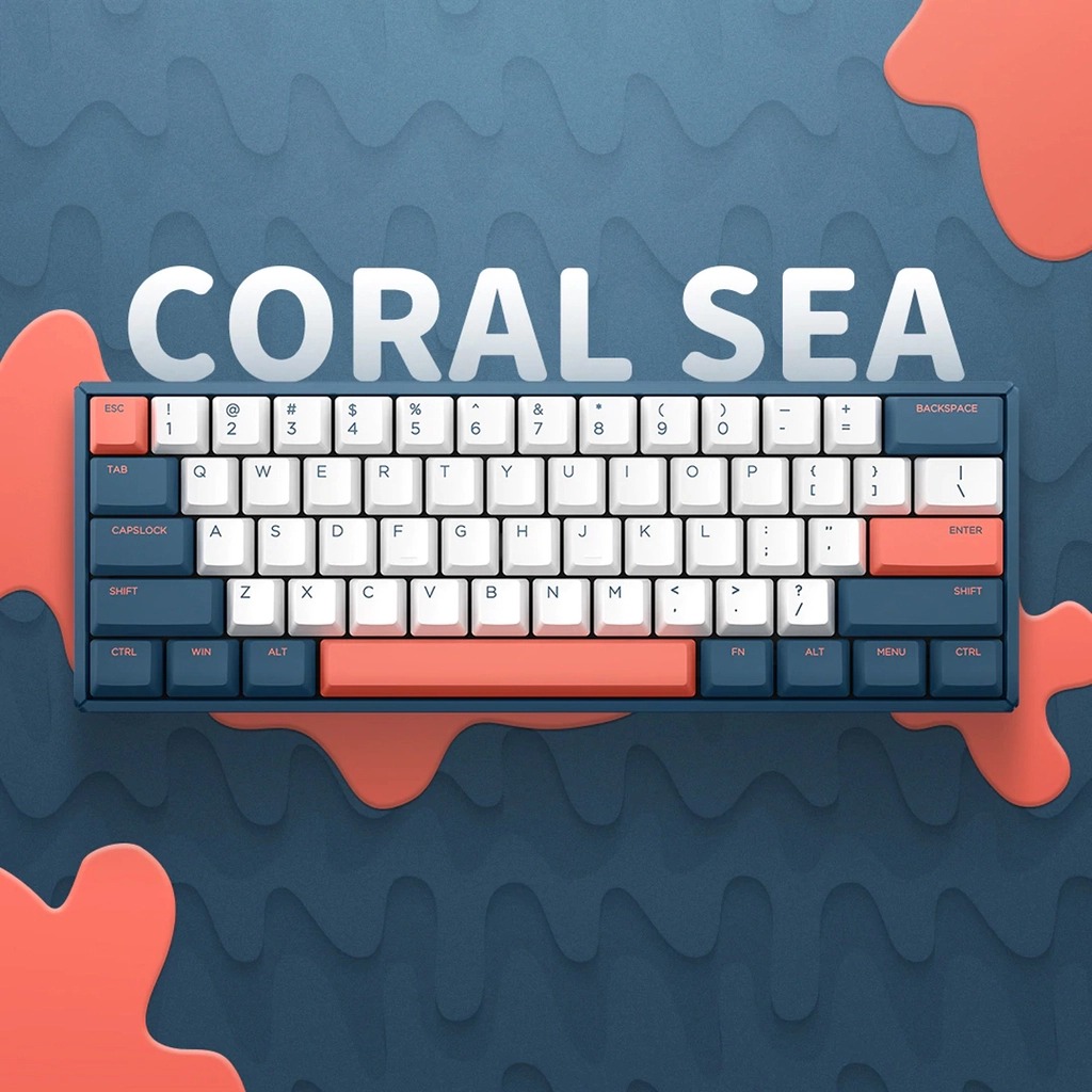 Bàn phím cơ không dây IQUNIX F60 – Coral Sea