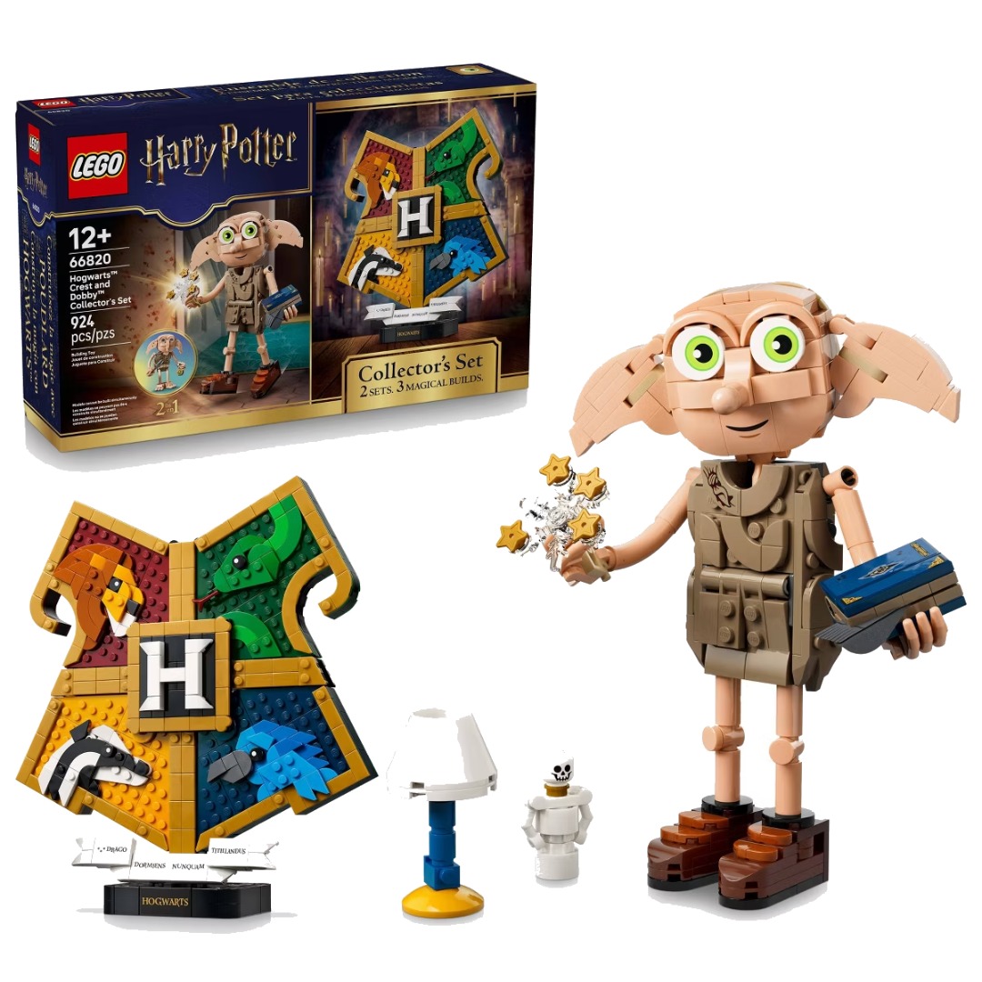 Bộ Mô Hình Lắp Ráp LEGO Huy Hiệu Hogwarts Và Dobby #66820