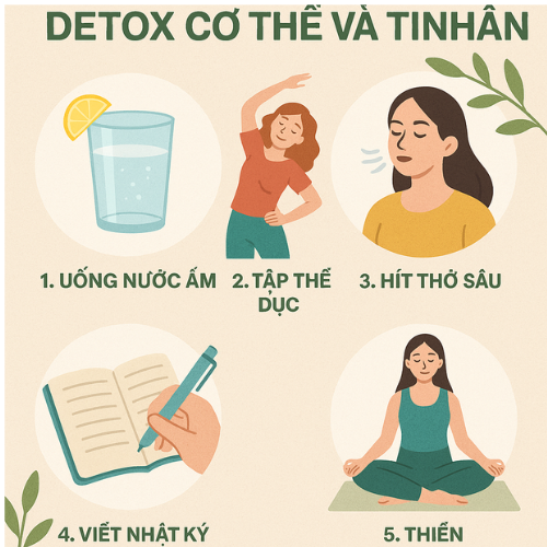 5 THÓI QUEN BUỔI SÁNG GIÚP DETOX CƠ THỂ VÀ TINH THẦN