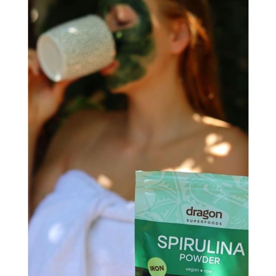 Bột tảo xoắn Spirulina hữu cơ 200g Dragon superfood