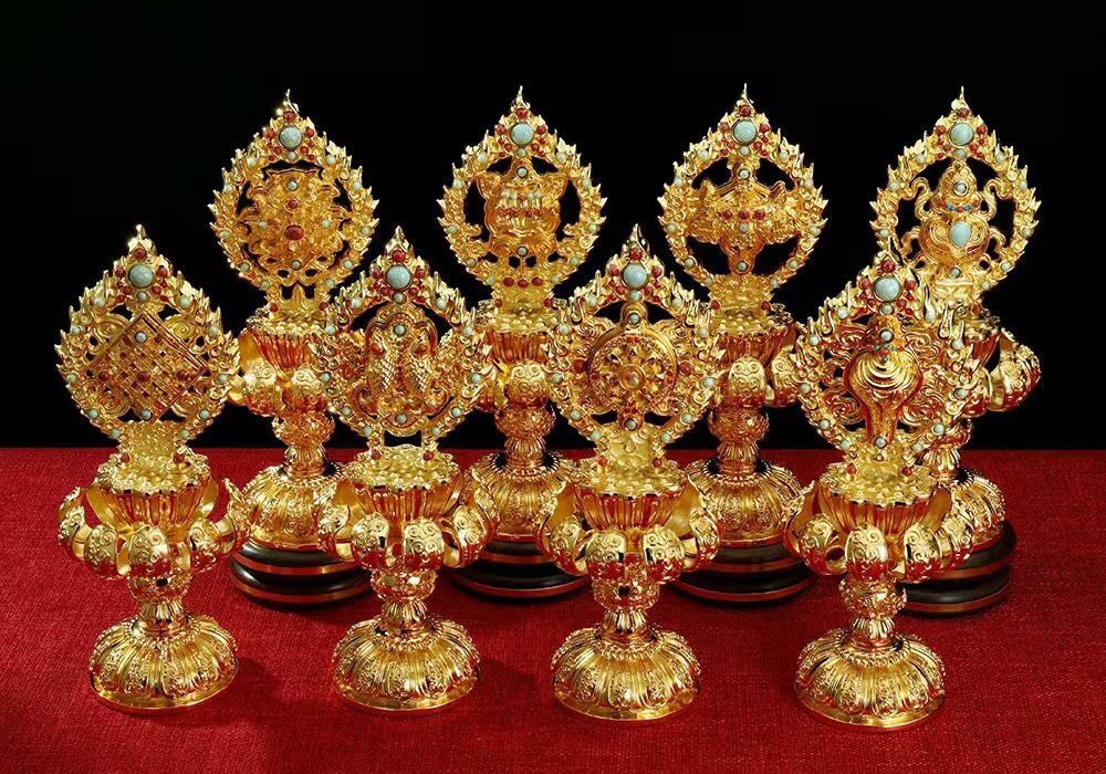 BÁT KIẾT TƯỜNG - TÁM TƯỚNG CÁT TƯỜNG bằng đồng