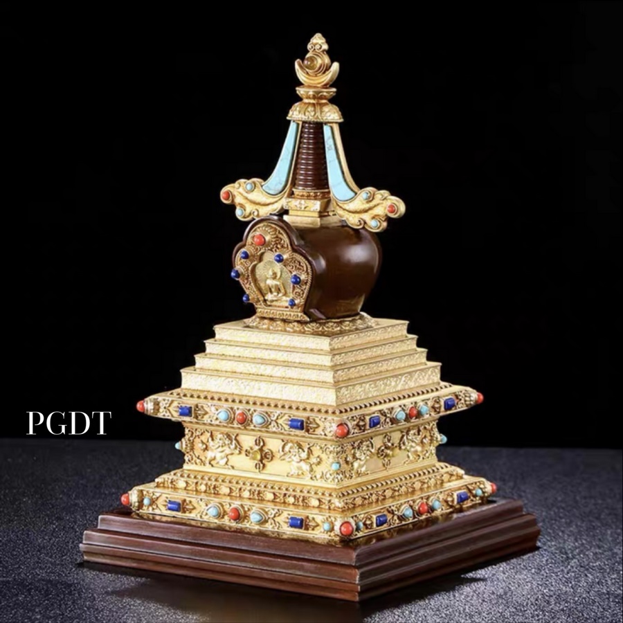 Bảo Tháp Giác Ngộ Bằng Đồng Nguyên Chất