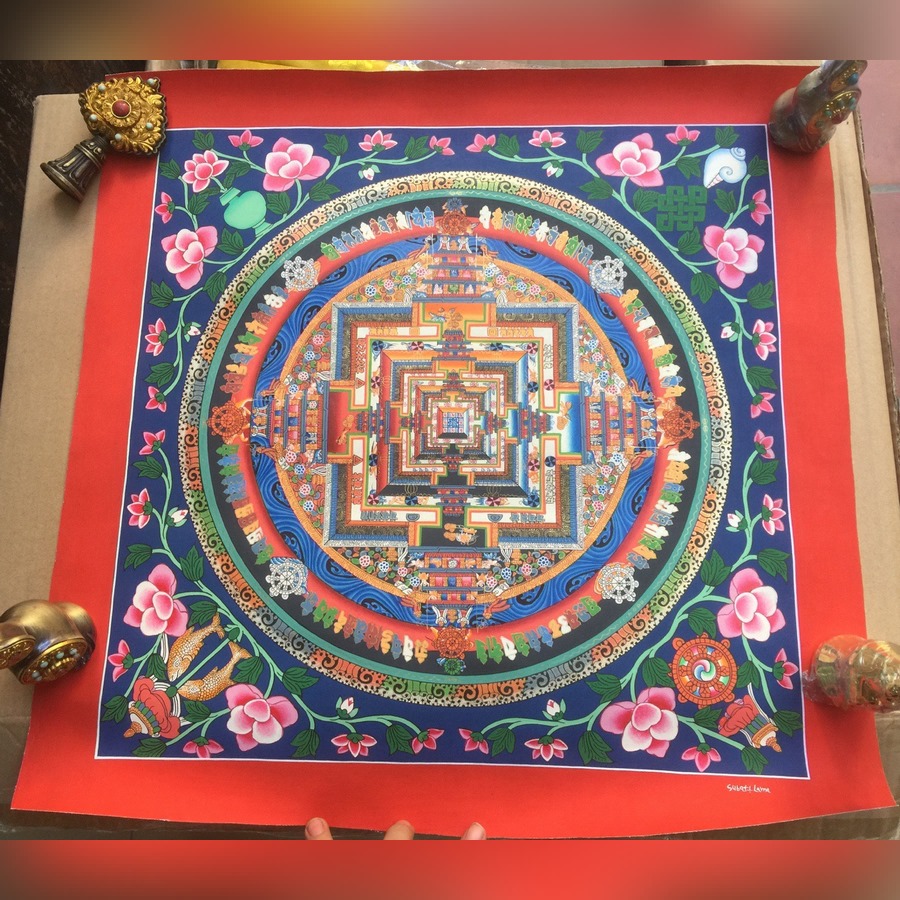 TRANH THANGKA MANDALA KALACHARKA LỚN