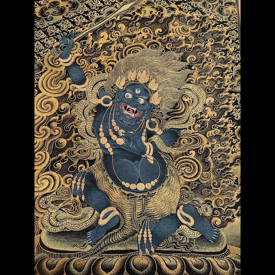 Cửu Đầu Minh Vương tranh Thangka Mật tông biểu tượng hộ pháp Tây Tạng