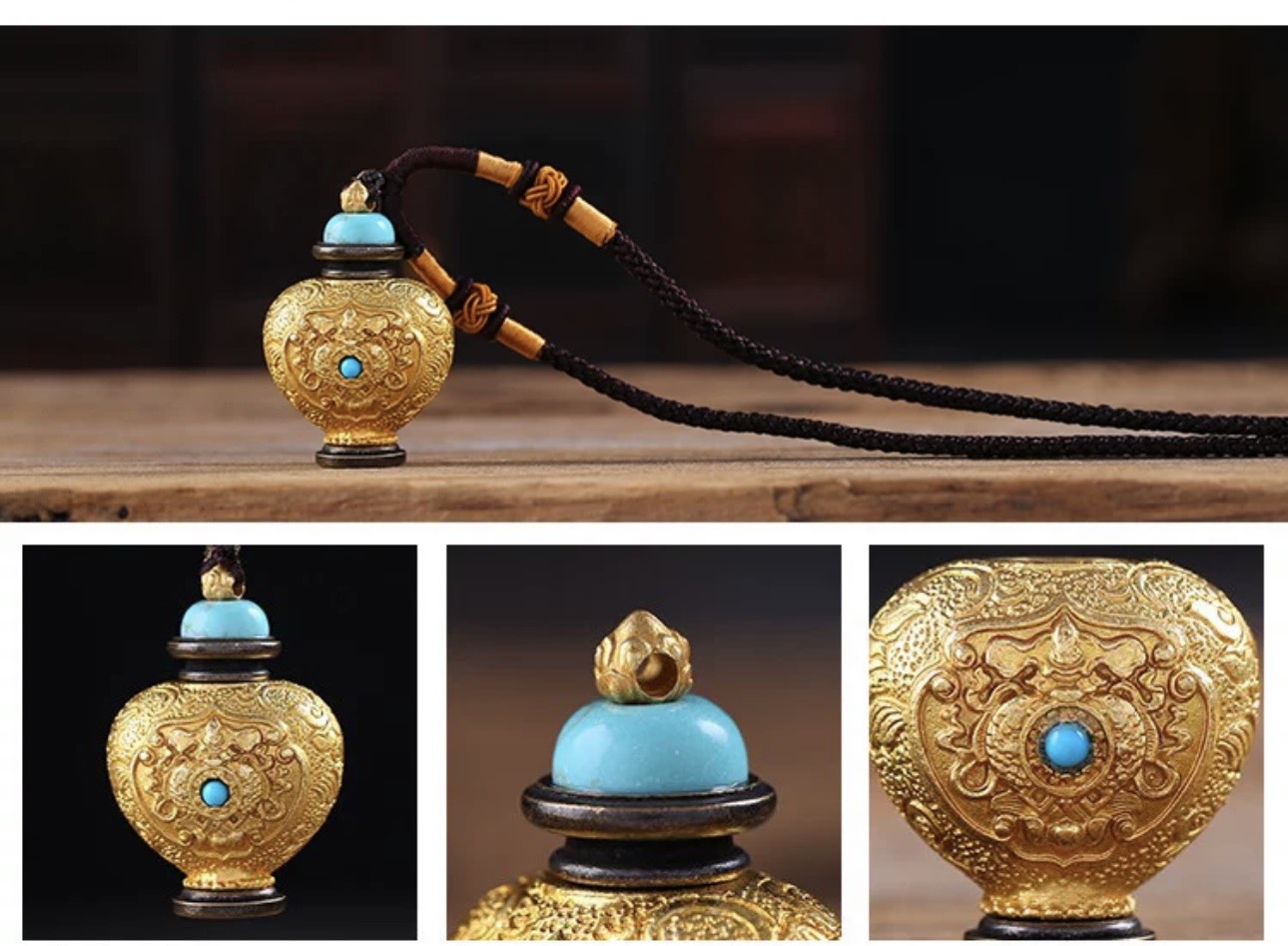 Gau bảo bình đựng thuốc pháp đeo cổ