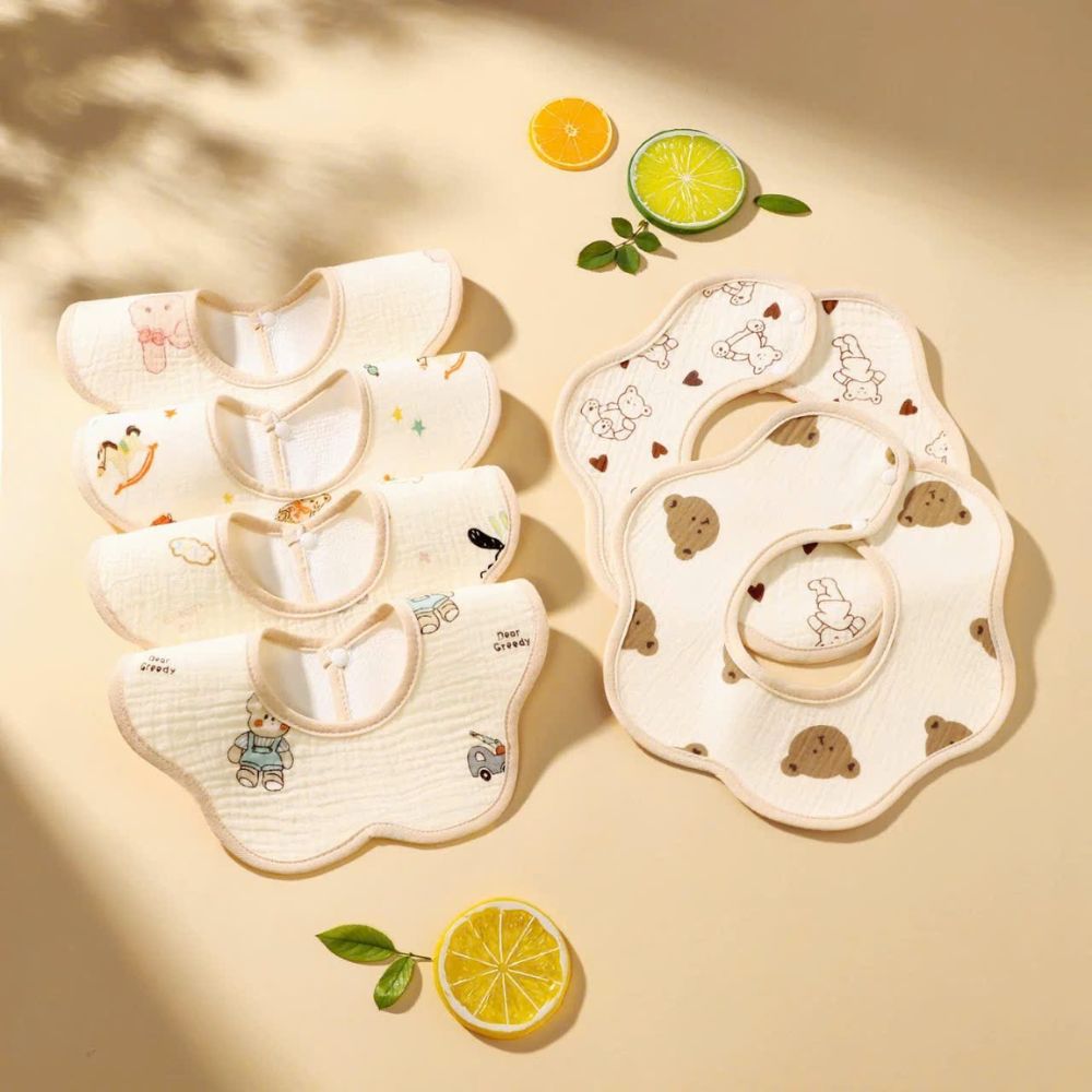 Yếm hoa xô có viền QC chống thấm cao cấp