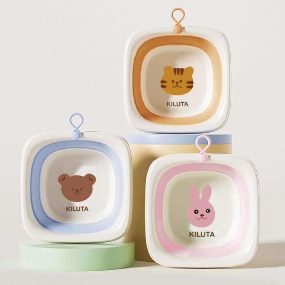 Chậu rửa mặt gấp gọn vuông Kiluta cho bé