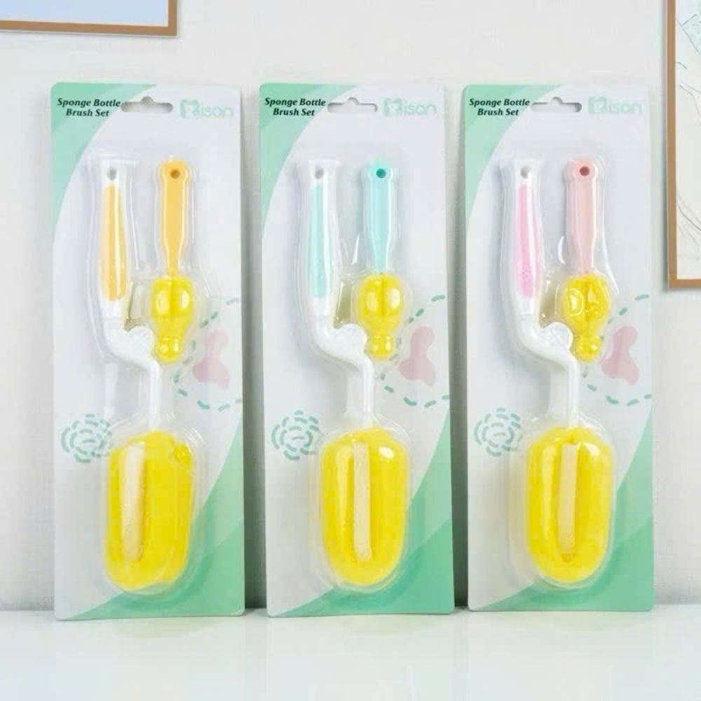 Cọ rửa bình mút xốp Misan 2 chi tiết