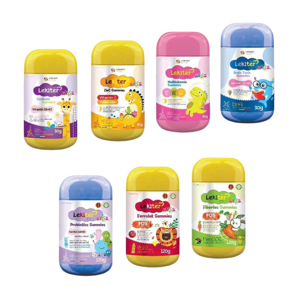 Kẹo dẻo vitamin Lekiter cho bé 2Y+ (120g)