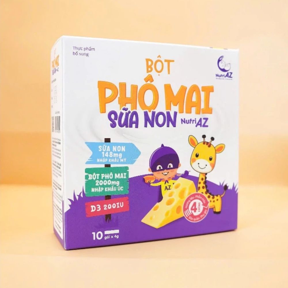 Bột phô mai tách muối sữa non NutriAZ cho bé 6M+