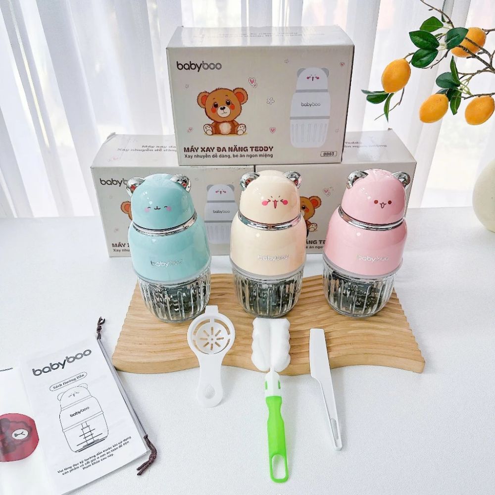 Máy xay ăn dặm đa năng 11 lưỡi Babyboo 300ml