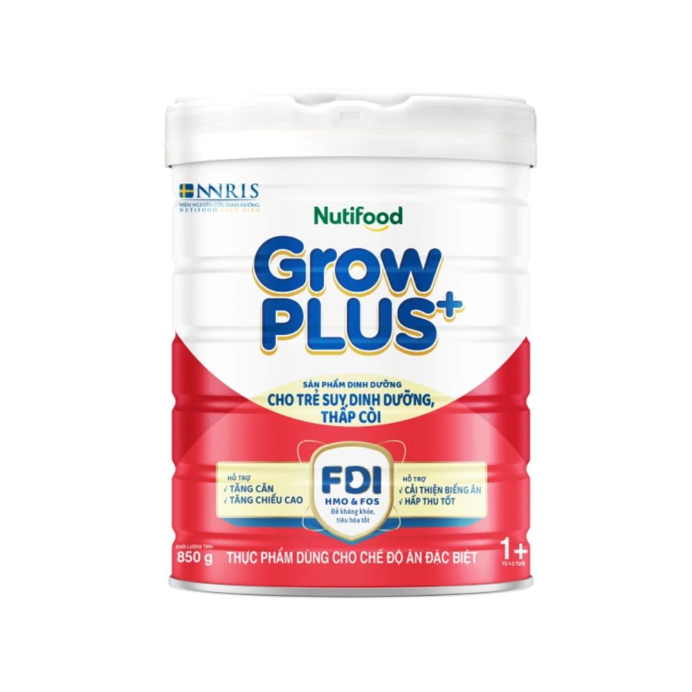 Sữa bột NutiFood GrowPLUS+ FDI (Đỏ) 850g