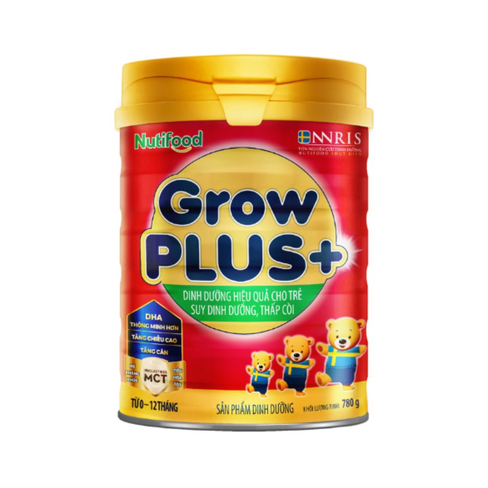 Sữa Bột Nutifood GrowPLUS+ đỏ MTC (0-12 tháng) 780g