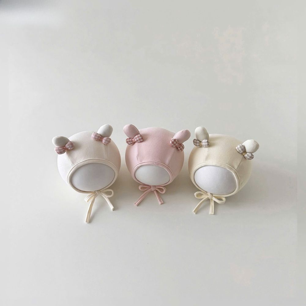 Mũ nón cột dây tai Thỏ nơ cho bé
