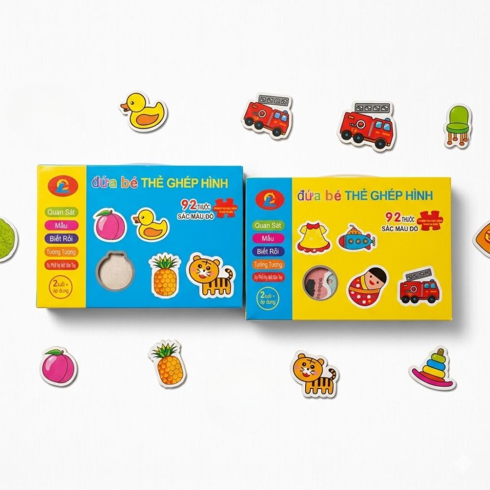 Bộ thẻ ghép hình song ngữ 46 chi tiết