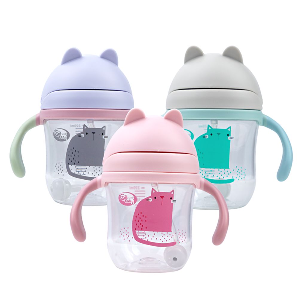 Bình nước tritan hình mèo GB Baby cho bé 220ml