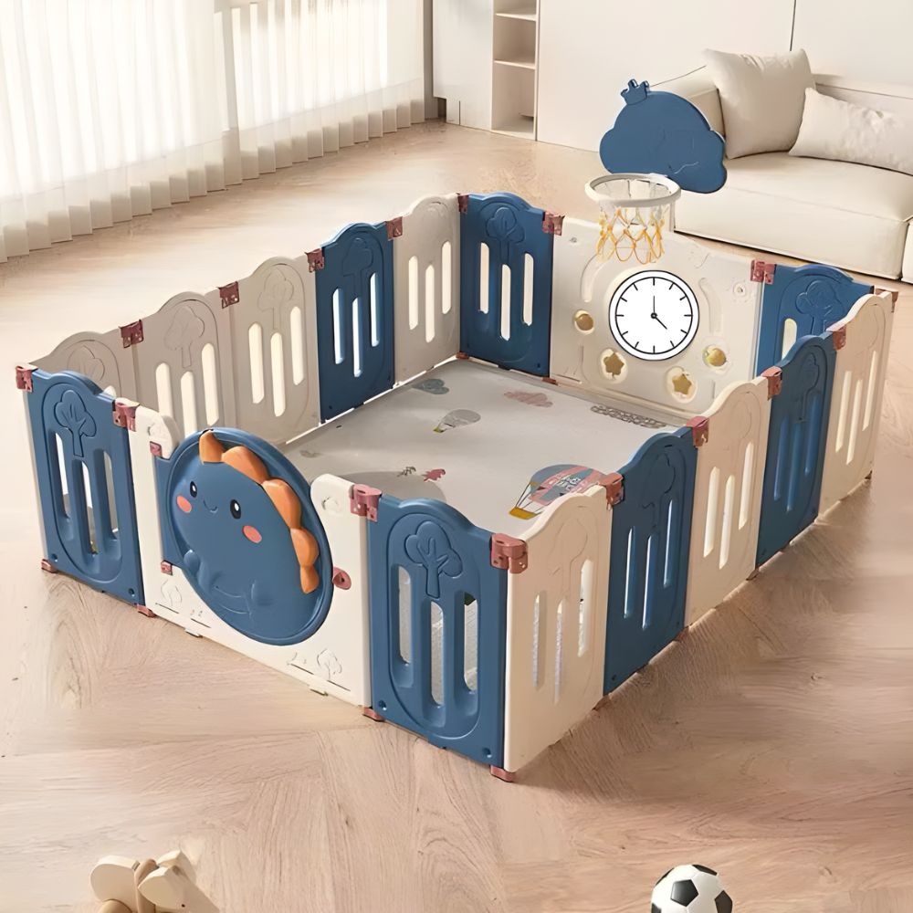 Quây cũi nhựa gấp gọn Khủng Long cho bé