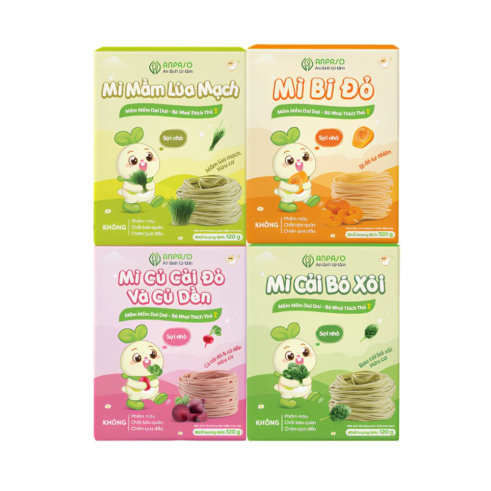 Mì rau củ sợi nhỏ Anpaso cho bé 6M+ (120g)