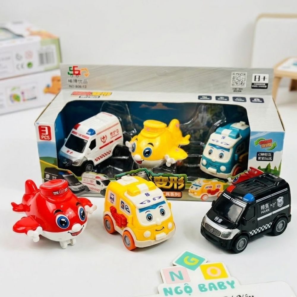Hộp 3 đồ chơi biệt đội cứu hộ cho bé