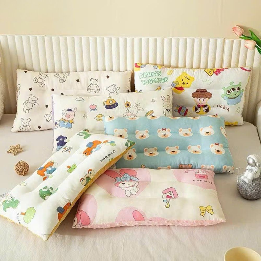 Gối bông hạt đậu có rãnh hoạt hình cho bé