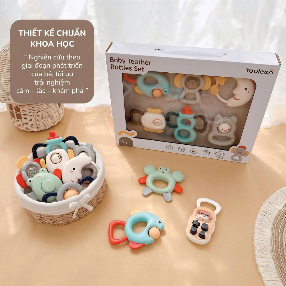 Hộp 6 lục lạc gặm nướu Youleen cho bé