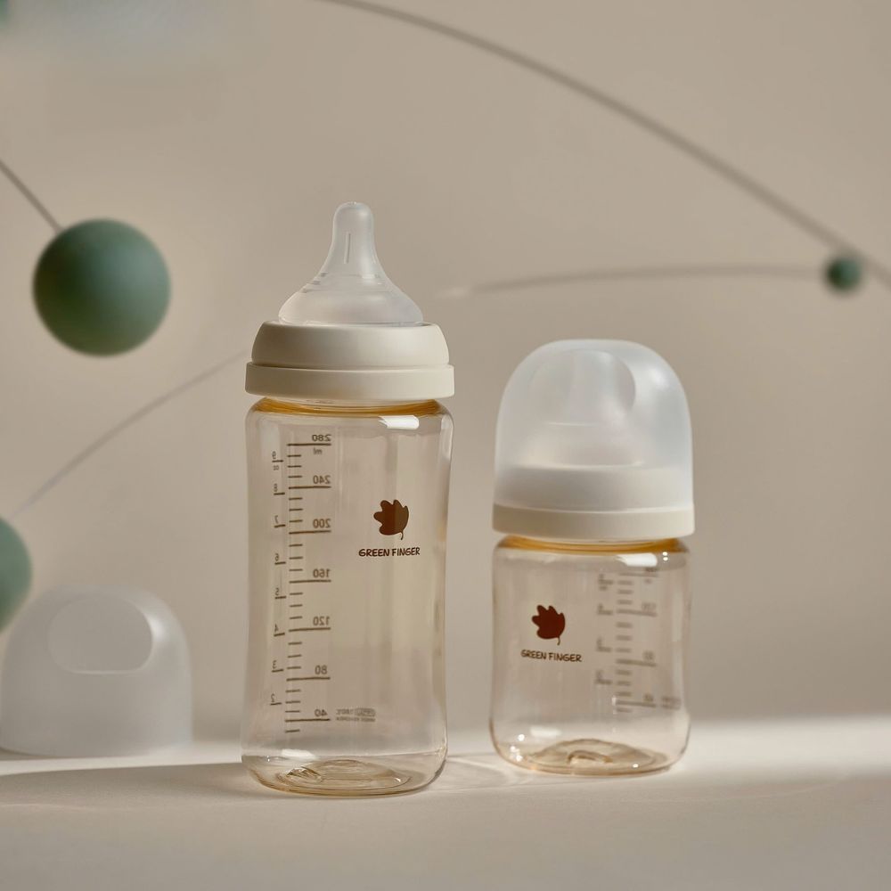 Bình sữa PPSU Green Finger trơn full box