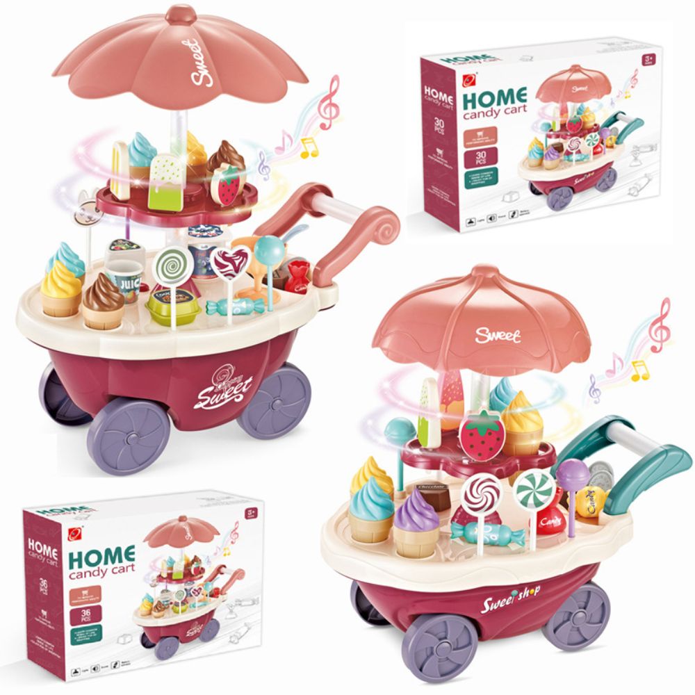 Đồ chơi xe đẩy bán kem 2 tầng 30 chi tiết cho bé