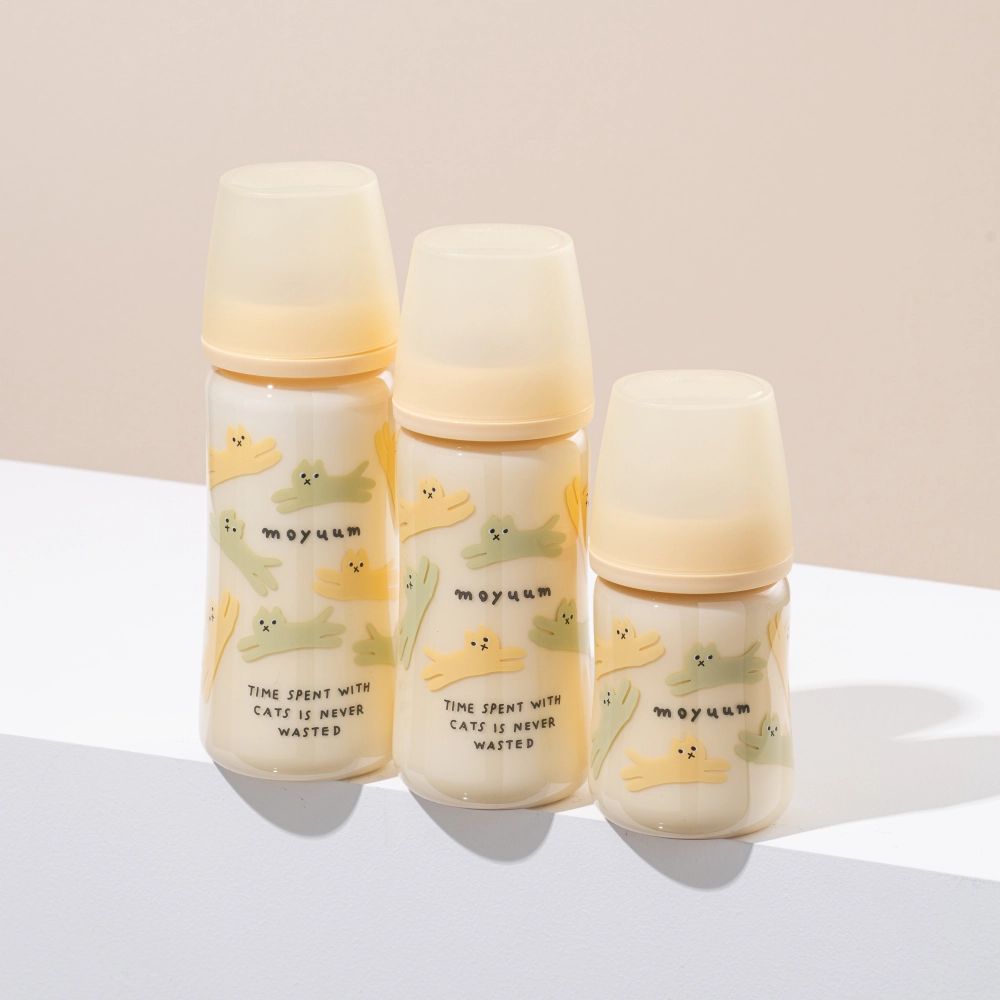 Bình sữa Moyuum PPSU thế hệ 3 - Mèo vàng