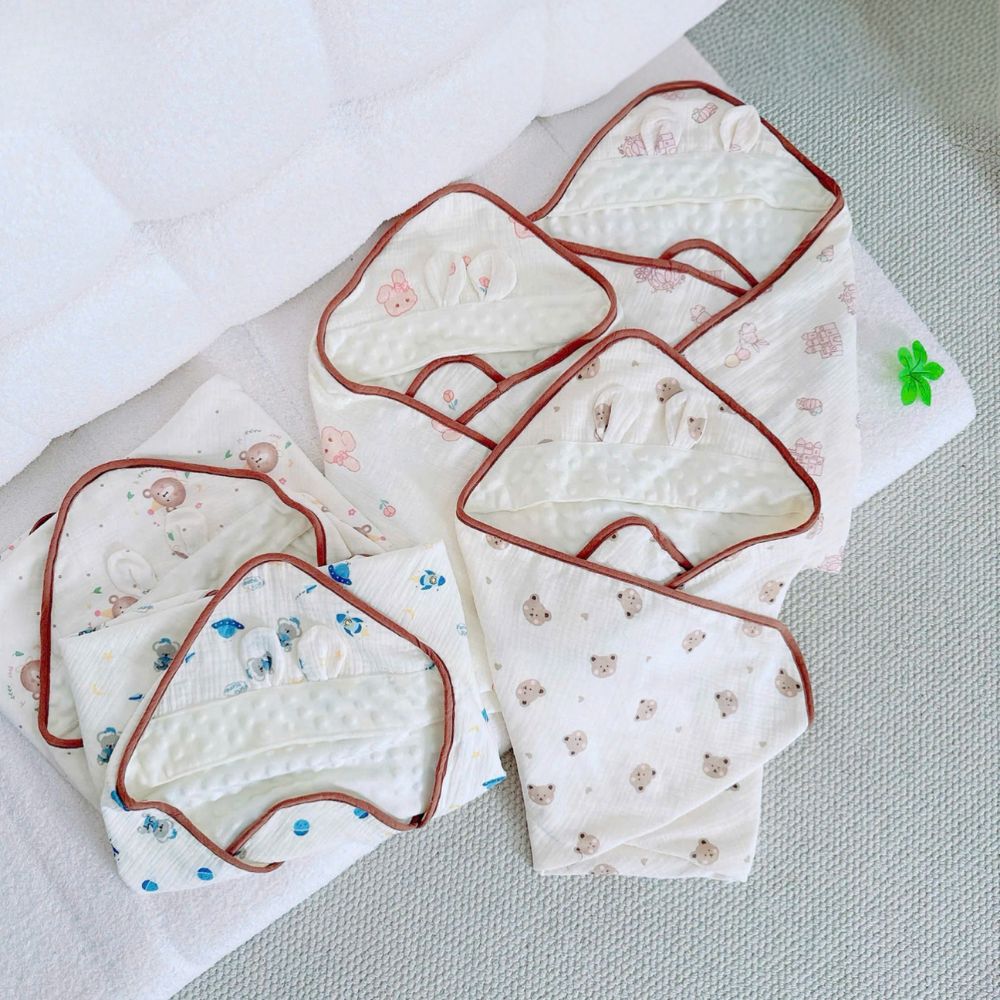 Ủ choàng xô hạt đậu Boow Baby cho bé