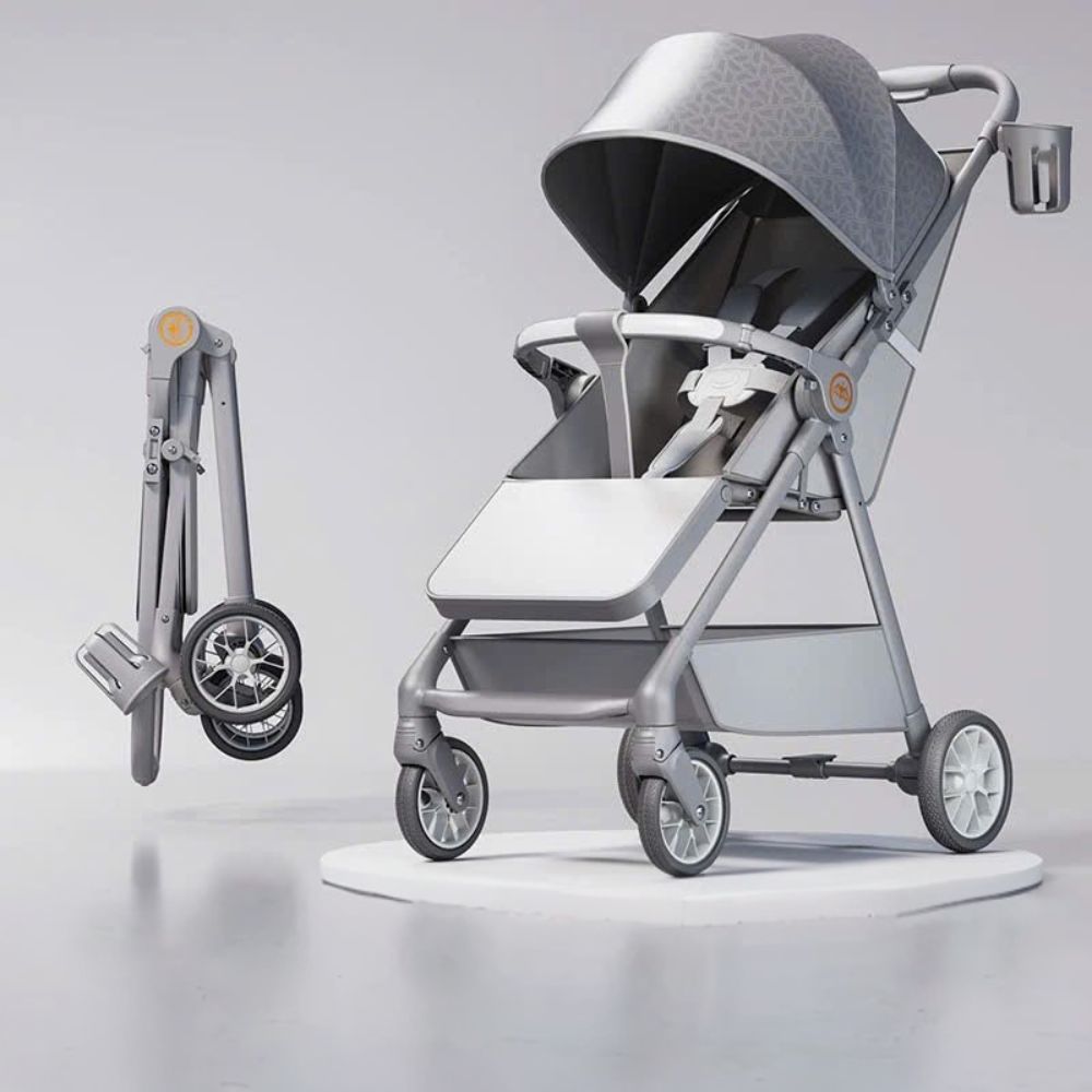 Xe đẩy gấp gọn YHFH có mái che cho bé