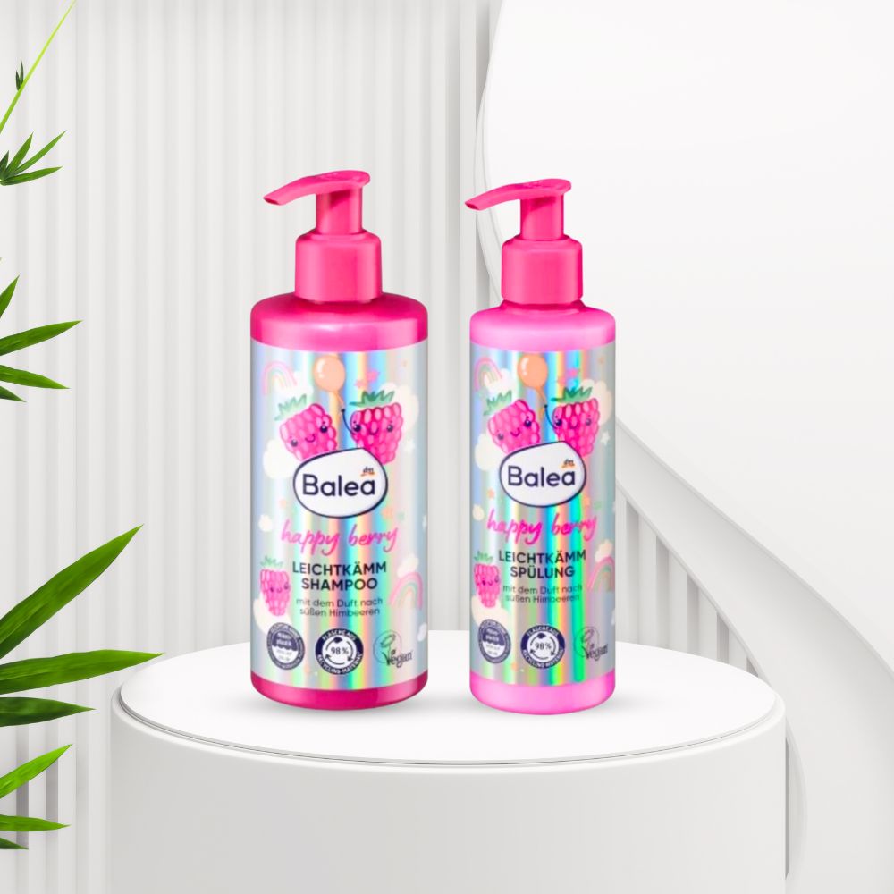 Bộ dầu gội và dầu xã Balea Happy Berry 2Y+