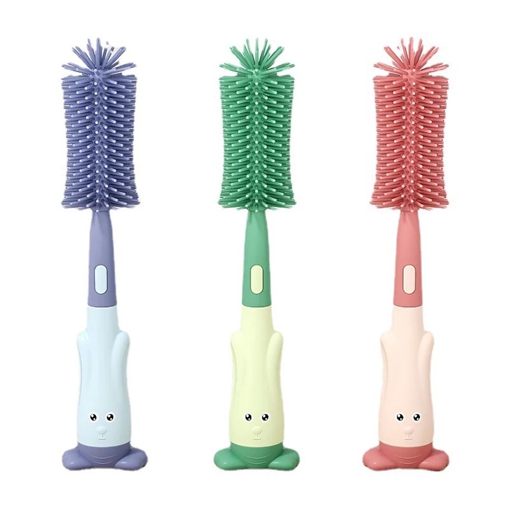 Cọ rửa bình silicon gấp gọn 3in1 hình chim cánh cụt